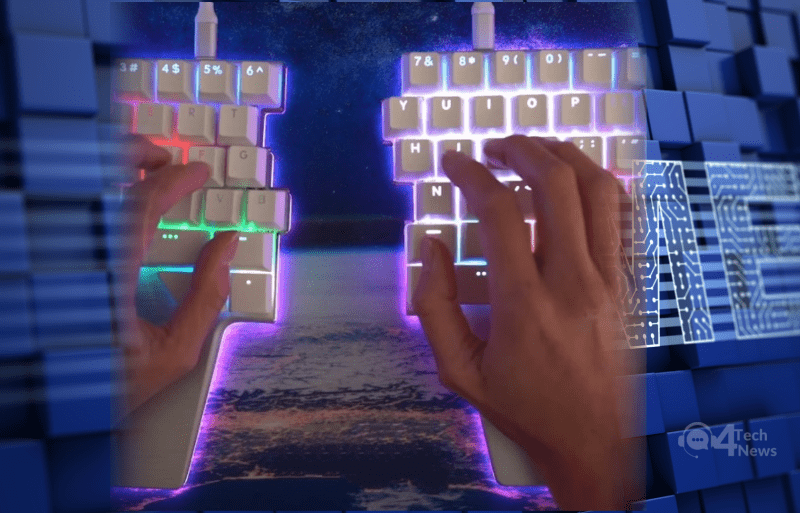 Mẫu bàn phím tách đôi - thiết kế tối ưu cho cánh tay của bạn